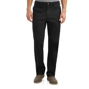 George Men's Premium Black Khaki Pant Regular Fit W32xL32 NWT